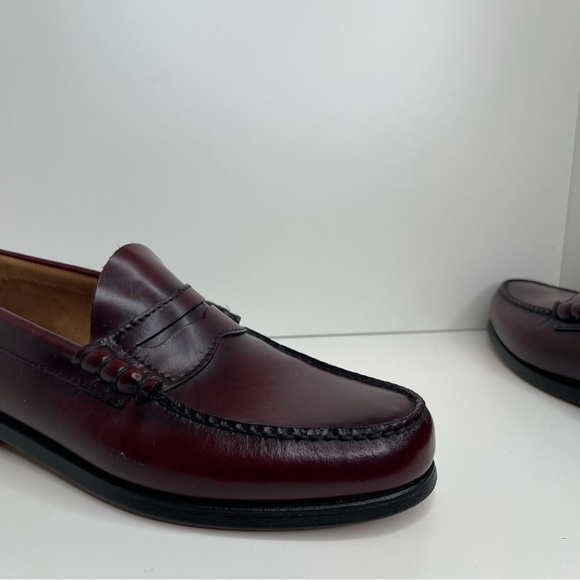 G.H.BASS MENS 1936 LOGAN FLAT STRAP WEEJUNS LOAFER leather sole - Picture 4 of 14